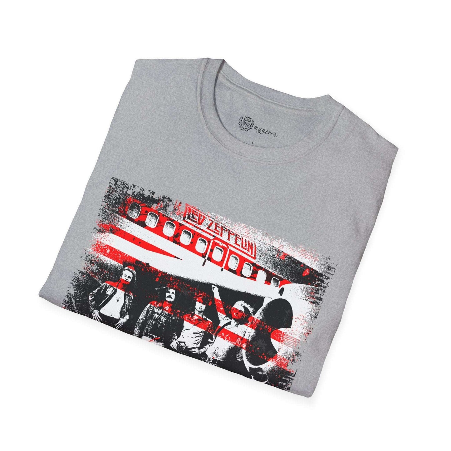 Led Zeppelin Unisex Softstyle T-Shirt - Iconic runway shot