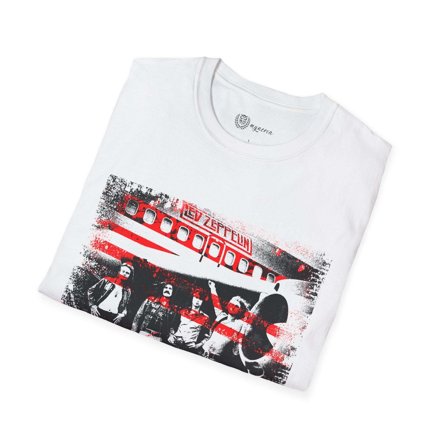 Led Zeppelin Unisex Softstyle T-Shirt - Iconic runway shot