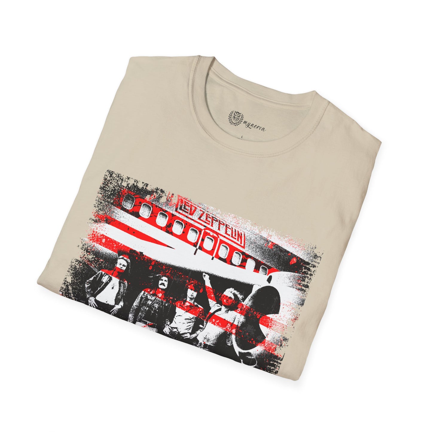 Led Zeppelin Unisex Softstyle T-Shirt - Iconic runway shot
