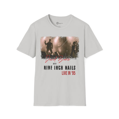 David Bowie and Nine Inch Nails Unisex retro T-Shirt - The Outside Tour '95