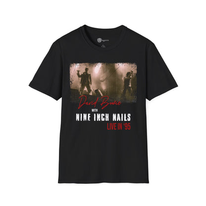 David Bowie and Nine Inch Nails Unisex retro T-Shirt - The Outside Tour '95