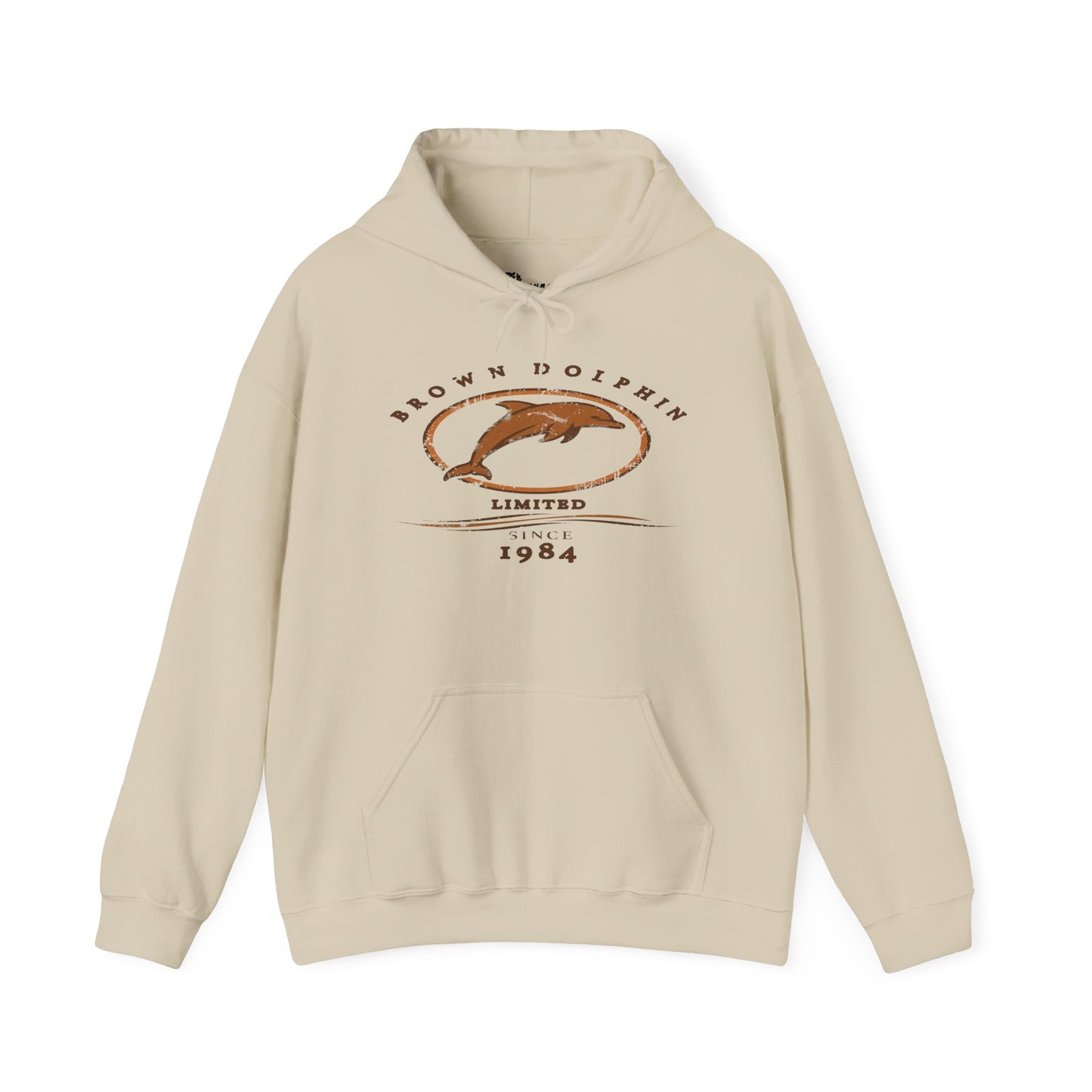 Brown Dolphin Limited Unisex grunge Hoodie