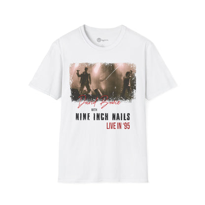 David Bowie and Nine Inch Nails Unisex retro T-Shirt - The Outside Tour '95