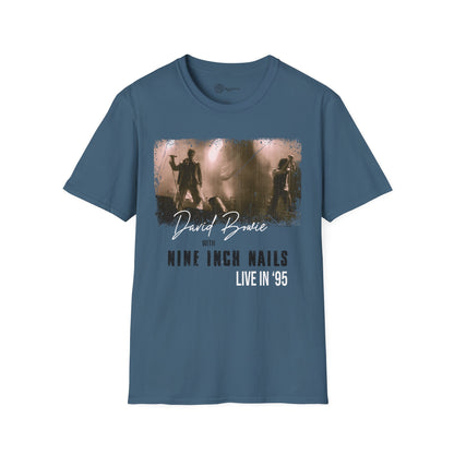 David Bowie and Nine Inch Nails Unisex retro T-Shirt - The Outside Tour '95